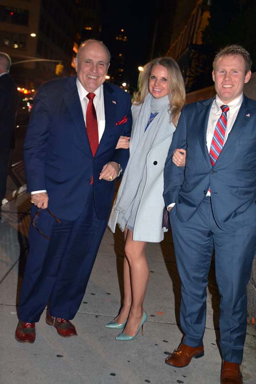 107th Mayor of NYC, Rudy Giuliani, Andrew Giuliani and his lovely wife. Photo by: Rose Billings/Blacktiemagazine.com
