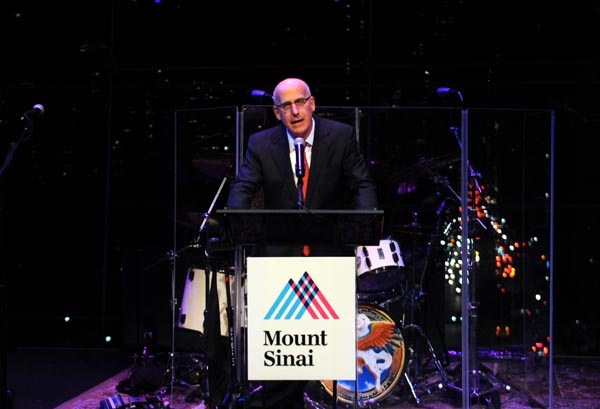 NEW YORK, NY - JANUARY 10: Michael L.Marin, MD, The Jacobson Professor of Surgery, Chairman, Department of Surgery, Icahn School of Medicine at Mount Sinai Surgeon-in-Chief, Mount Sinai Health System speaks on stage during the Steve Miller Band Benefit Concert to support The Mount Sinai Kyabirwa Village Surgical Facility In Uganda at Jazz at Lincoln Center on January 10, 2019 in New York City. (Photo by Brad Barket/Getty Images for Mount Sinai Health System)