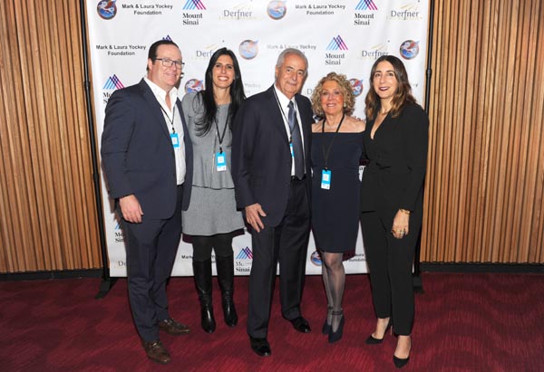 NEW YORK, NY - JANUARY 10: Eric Ekstein, Alexis Ekstein, Jay Lieberman, Penny Lieberman and Andrea Lieberman attend the Steve Miller Band Benefit Concert to support The Mount Sinai Kyabirwa Village Surgical Facility In Uganda at Jazz at Lincoln Center on January 10, 2019 in New York City. (Photo by Brad Barket/Getty Images for Mount Sinai Health System)