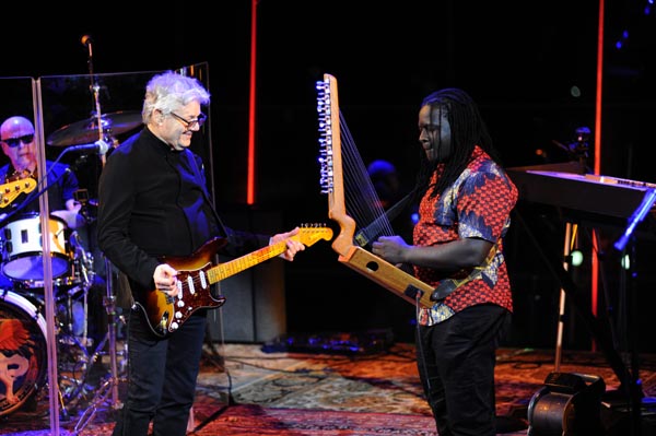 NEW YORK, NY - JANUARY 10: Steve Miller performs with Ugandan musician SsewaSsewa at the Steve Miller Band Benefit Concert to support The Mount Sinai Kyabirwa Village Surgical Facility In Uganda at Jazz at Lincoln Center on January 10, 2019 in New York City. (Photo by Brad Barket/Getty Images for Mount Sinai Health System)