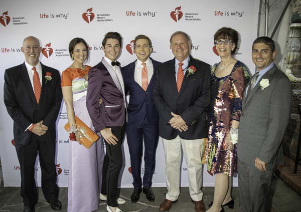 : Honorees & Chairs from left to right:  Dr. Mark Saporita, Toby Milstein, Larry Milstein, Baruch Shemtov, Dr. John Crean, Meredith Koslow Cohen, Dr. Jason Chinitz.  Photo by:  Lenny Stucker