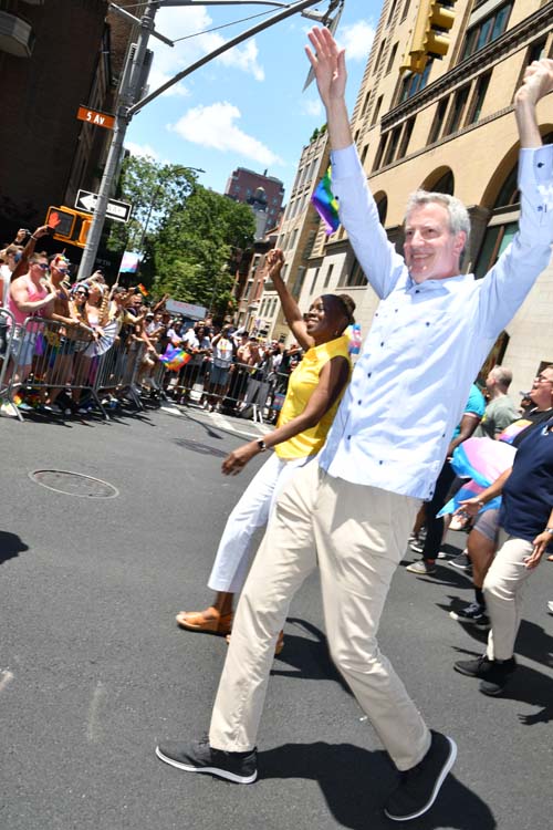 Mayor Bill de Blasio and his wife Chirlane.  Photo by:  Rose Billings/BlackTieMagazine.com