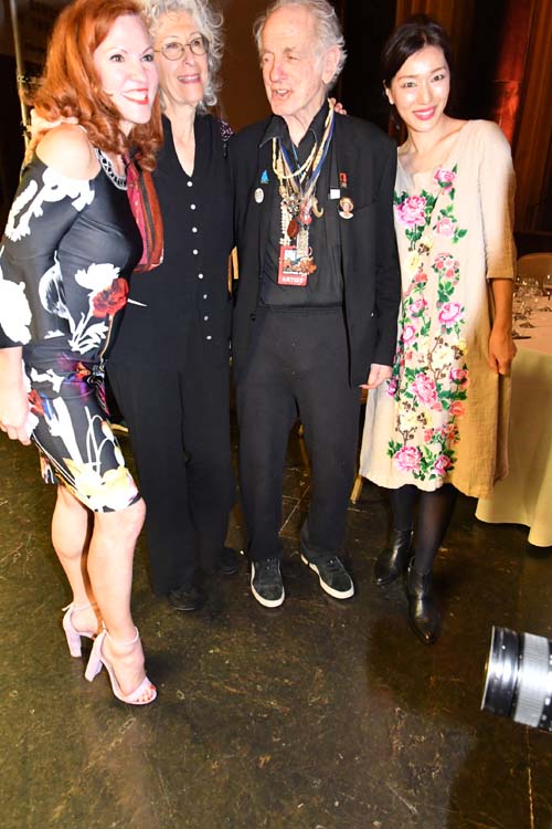  Quinn Lemley, LiLY Executive Director and Founder, Irene Zola, musician and friend Mie Iwasuki&nbsp;. Photo by: Rose Billings/Blacktiemaagzine.com