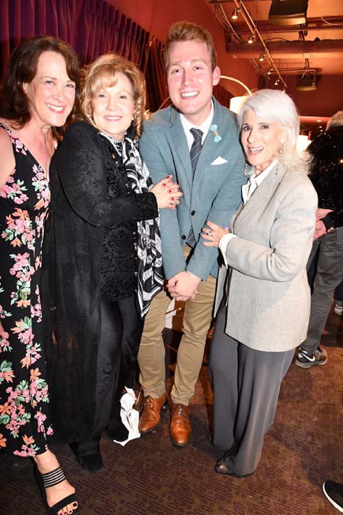 Karen Ziemba, Brenda Vaccaro, Daniel Dunlow, and Jamie de Roy. Photo by: Rose Billings/Blacktiemaagzine.com
