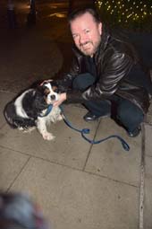 Ricky Gervais & William. Photo by: Rose Billings/Blacktiemagazine.com