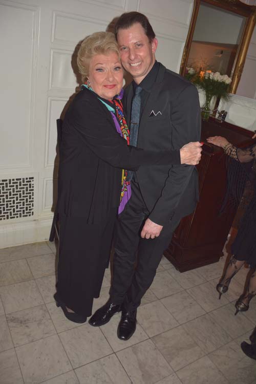 Marilyn Maye nad her drummer Daniel Glass on his birthday. Photo by: Rose Billings/Blacktiemaagzine.com