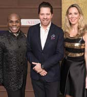 Actor and VOB Emcee Nathan Lee Graham, VOB Artistic Director Daniel Serafin,