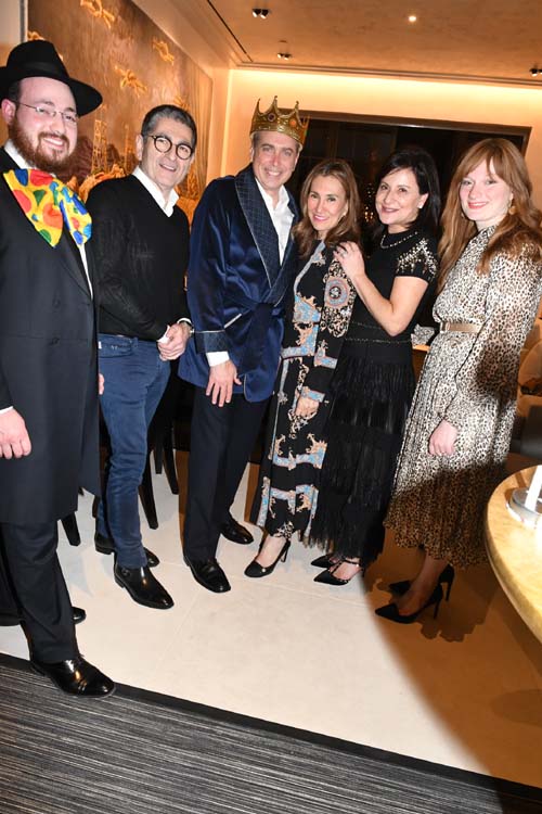 Rabbi Berel Lerman, Nathan Berman, Ken Fishel, Maria Fishel, Liza Berman and Brocha Lerman Photo by: Rose Billings/Blacktiemagazine.com