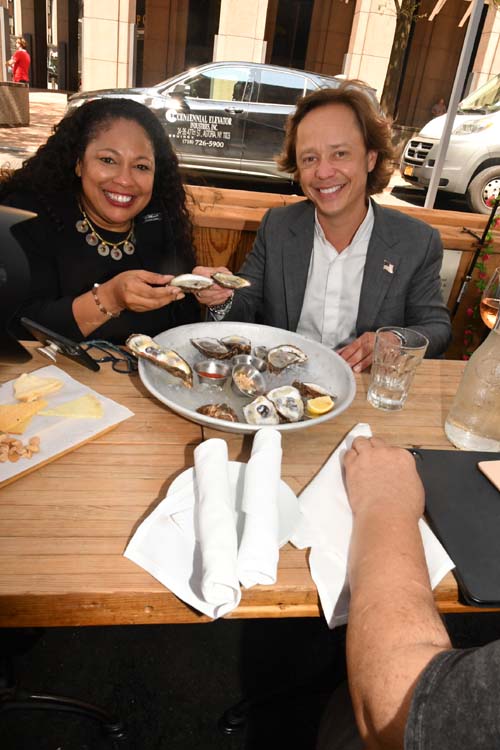 Karla Ballard and Brock Pierce. . Photo by: Tose Billings/Blacktiemagazine.com