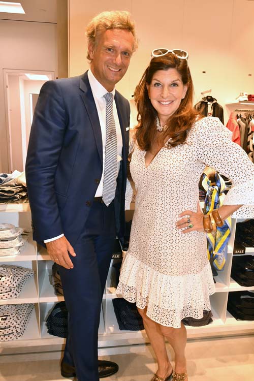 Stephen Born, CEO, President Americas, Hugo Boss Foundation and Cindy FarkasGlanzrock Curatorial Services Photo by: Rose Billings/Blacktiemagazine.com