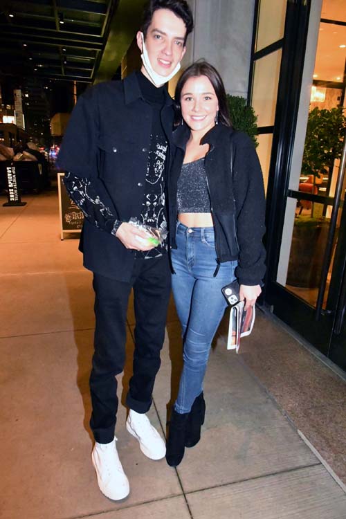 Kodi Smit McPhee and Rebecca after screening of The Power of the Dog 59th. Photo by: Rose Billings/Blacktiemagazine.com