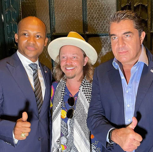 Jude ELIE, Presidential Candidate for Haiti (instagram)Judeelie8, Brock Pierce and Paolo Zampolli