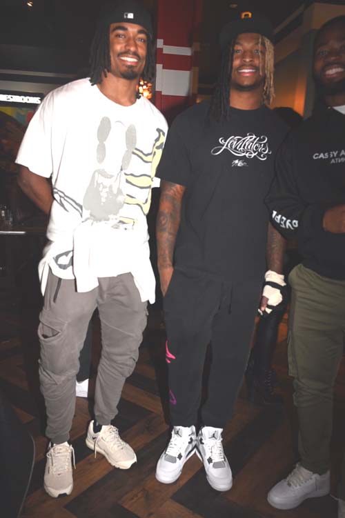 Marcus Johnson and Xavier Mckimmey Thank you. Photo by:  Rose Billings / Blacktiemagazine.com