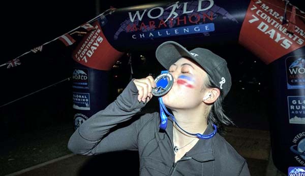 Elaine Du, 7th World Marathon Challenge