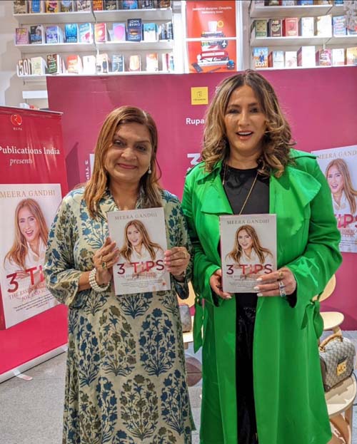 Sima Taparia and Meera Gandhi at Crossword Bookstores, Mumbai
