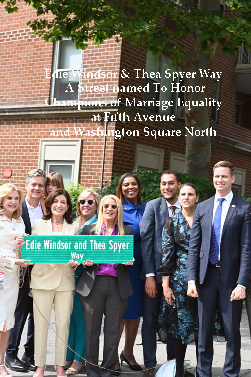 Edie Windsor and Thea Spyer Way. Photo by: Rose Billings/BlackTieMagazine.comj