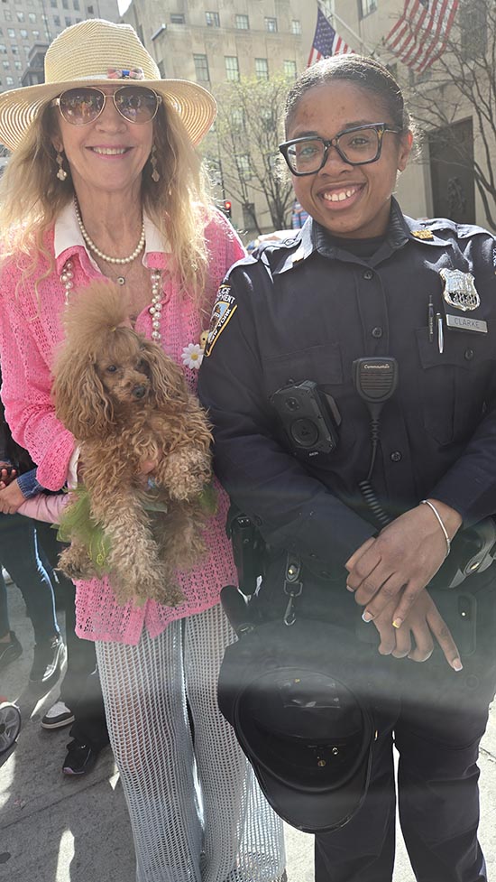 Sara Johnson Kaplan and her gorgeous pup and officer Clarke