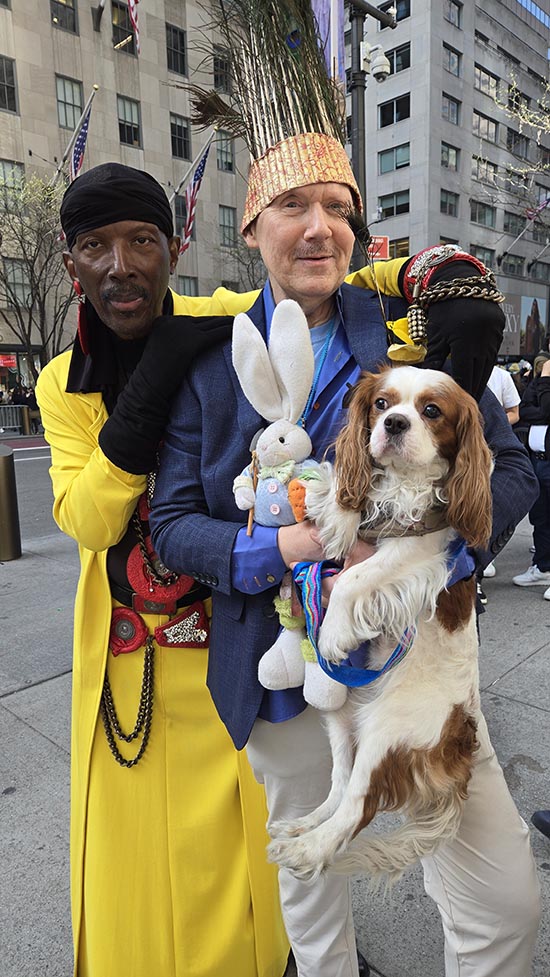 Patrick Harris, Russell Daisey and pup Oliver