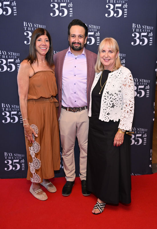 Leslie Mayer, Lin-Manuel Miranda and Myra Hackel