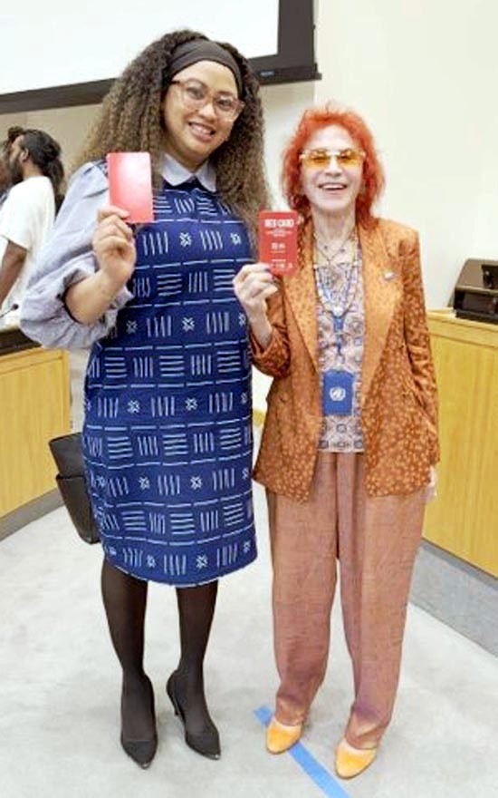 Africa Day at the UN, Dr. Judy with Ambassador Michaela B. E. Swallow