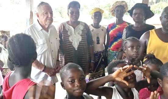 Africa Day at the UN, Gary Shultz and children in the orphanage he founded