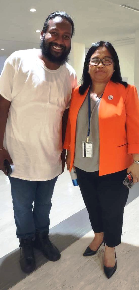 Hon.Ravindra Mohamed, Amb. Leililtova - Santos