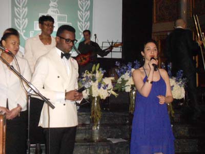 Aundreus Patterson, Musical Director of The Voices of Cornerstone Baptist Church and Israeli singer Lianne Aharony