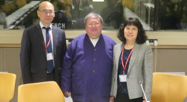 LIU Qiang (刘强), HO C.P. Patrick (何志平) , NIE Lei (聂磊), Dr. Patrick Ho. Secretary-General of the China Energy Fund Committee,