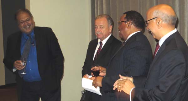 Ajit Yogasundram, Senior Progamme Officer, ECOSOC, Igor Runov, Under Secretary general, Head of IRU Permanent Delegation to the UN,Navid Hanif, Director, Office for ECOSOC Support and Coordination,H.E. Mr. Frederick Musiiwa Makamure Shava, President of ECOSOC
