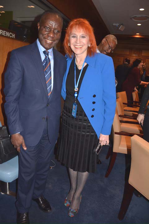 Sidique Wai, President and National Spokesperson for the United African Congress in America, and Mr. a Community Relations Specialist and Adviser to the New York City Police Commissioner, with Dr. Judy Kuriansky. Photo by: Rose Billings/Blacktienagazine.com