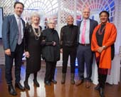 Christopher d'Amboise, NYFA Board Chair Judith K. Brodsky, Ida Applebroog, Peggy Cooper Cafritz, NYFA Executive Director Michael L. Royce, and Lynn Nottage