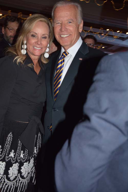Joe Biden and Yaz Hernandez.  Photo by:  Rose Billings/Blacktiemagazine.com