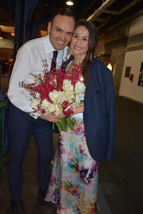 Juan Nicholas Hernandez-Aguilera and his lovely wife Luisa Escobar.  Photo by:  Rose Billings/Blacktiemagazine.com