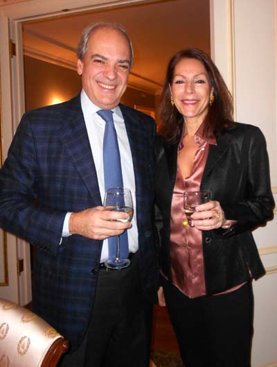 Nicholas Zoullas and Ghislaine Absy. photo by: joyce brooks