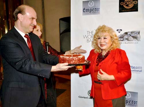   Gloria Cressler with her Birthday cake