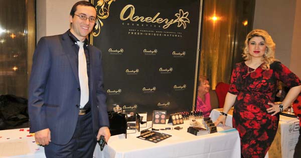  Sponsorship table of Aneley Cosmetics with the Founder/CEO Yelena Kalendareva 