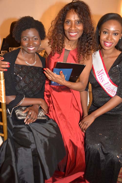 Fatou camara, Kennedy Williams and Miss Universe Ghana Hilda Frimpons. Photo by: Rose Billings/Blacktiemagazine.com