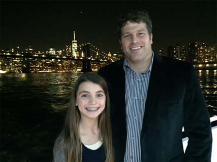 Nephew Jimmy Mulvihill of Washington DC admires the skyline with Granddaughter Julietta Seirmarco. Photo by: Rose Billings/Blacktiemagazine.com