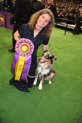 Wendy and Her dog Holster winner Westminster Agility Champion Australian Shepherd. Photo by: Rose Billings/Blacktiemagazine.com