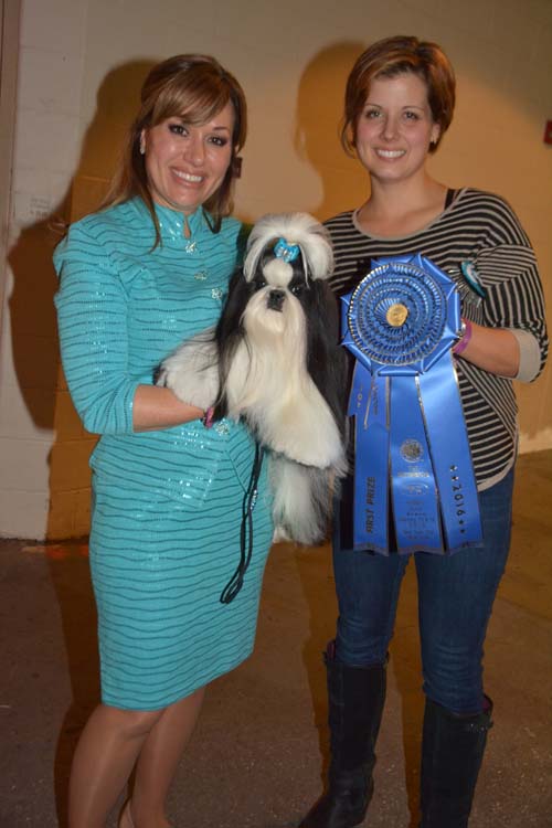   Kathy Garcia and her dog Panda winner Breed Shih Tsu and Jody.  Photo by:  Rose Billings/Blacktiemagazine.com