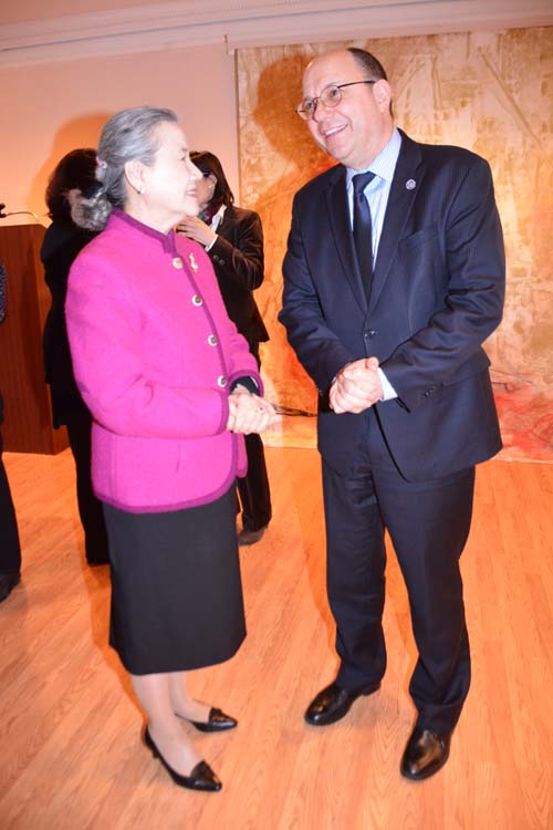 Madame Ban-Soon-taek and Thomas Gass UN Assistant Secretary General. Photo by: Rose Billings/Blacktiemagazine.com