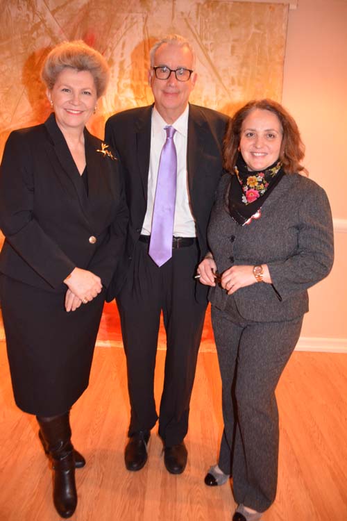 H.E. Ms Katalin Annamaria Bogyay Permanent Representative of Hungary to the United Nations, Richard Roth CNN, and Isabelle Picco Ambassador Permanent Representative Mission of the Principality of Monaco. Photo by: Rose Billings/Blacktiemagazine.com