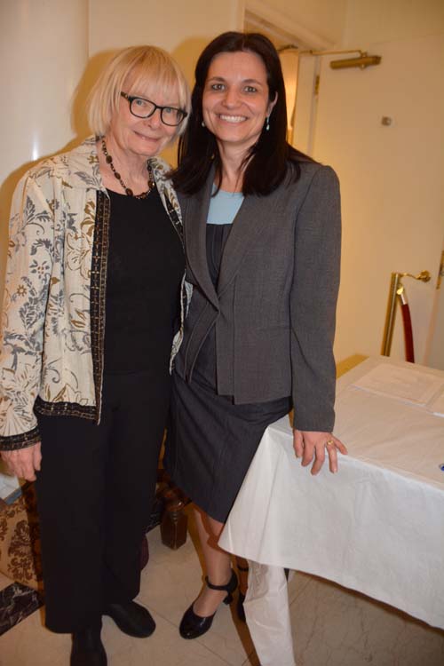 Dr Susan Gushee O'Malley Chair NGO CSW/ NY and Kristina Gyovia. Photo by: Rose Billings/Blacktiemagazine.com