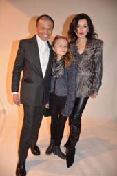 Zang Toi and dancer, actress in Flesh & Bones Irina Dvorovenko and her daughter. Photo by: Rose Billings/Blacktiemagazine.com