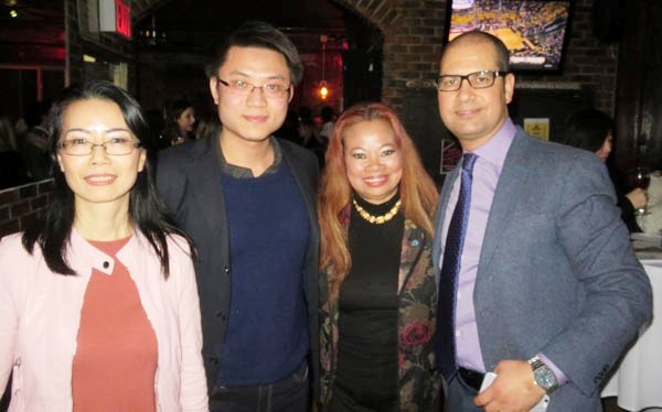 Nancy Xie, Vice President of Finance, American Chinese Silk Road Chamber of Commerce,Dawei Pang. CEO of Paren Investment. Aurora Aquino,