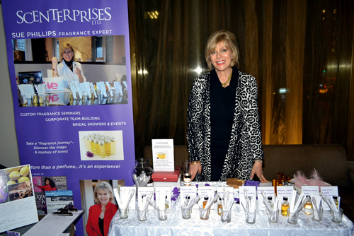 Sue Phillips President of Scenterprises in her sponsorship table