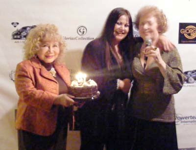    Estere Diva with her birthday cake.