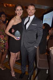 Vivian Cooper (YMA Scholarship Fund Award) and Kellan Lutz. Photo by: Rose Billings/Blacktiemagazine.com