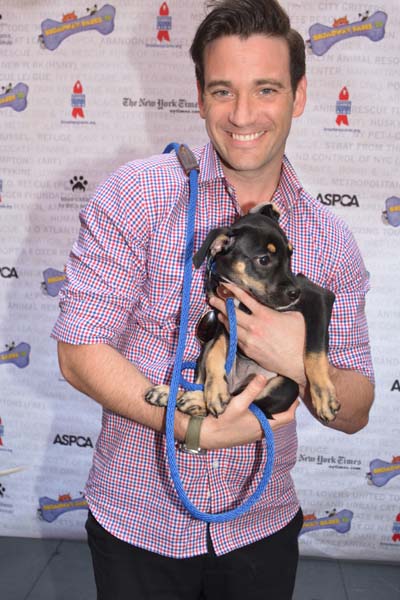 Colin Donnell and dog Violet... Thank you!.  Photo by:  Rose Billings/Blacktiemagazine.com