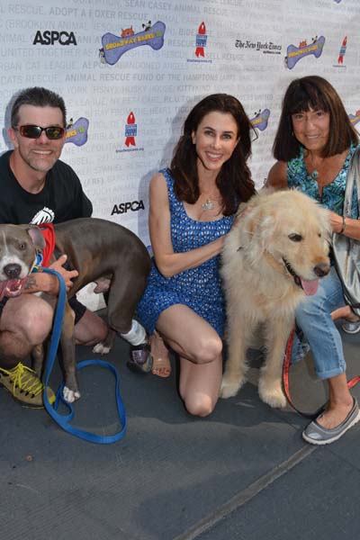 Richard Nash and Dog Hudson ,Felicia Greenfield and dog Bocker with Marie Shelto. Photo by:  Rose Billings/Blacktiemagazine.com